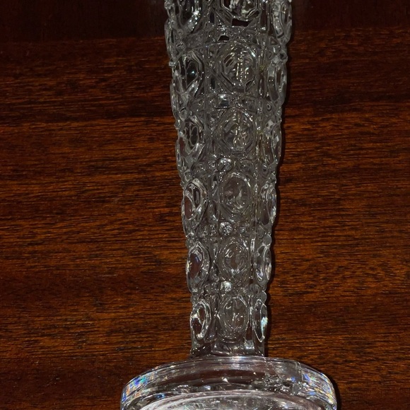 Vintage 5-7/8" Tall Chung Chung Lead Crystal Vase Made in Taiwan Beautiful. EUC - Picture 6 of 11